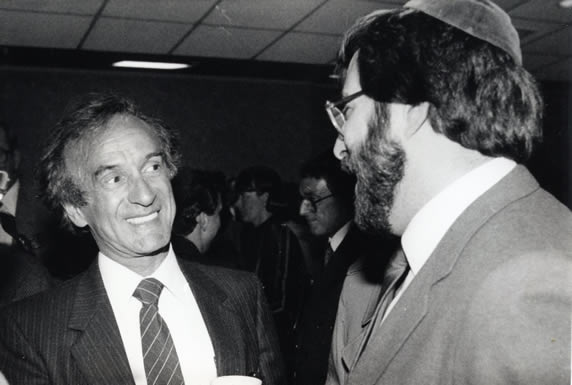 Zale Newman with Elie Wiesel